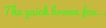 Image with Font Color 5EE823 and Background Color C7B940